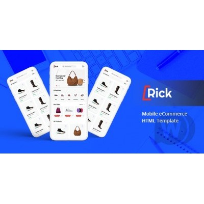 Rick Bootstrap Mobile eCommerce HTML Template - Template HTML Website