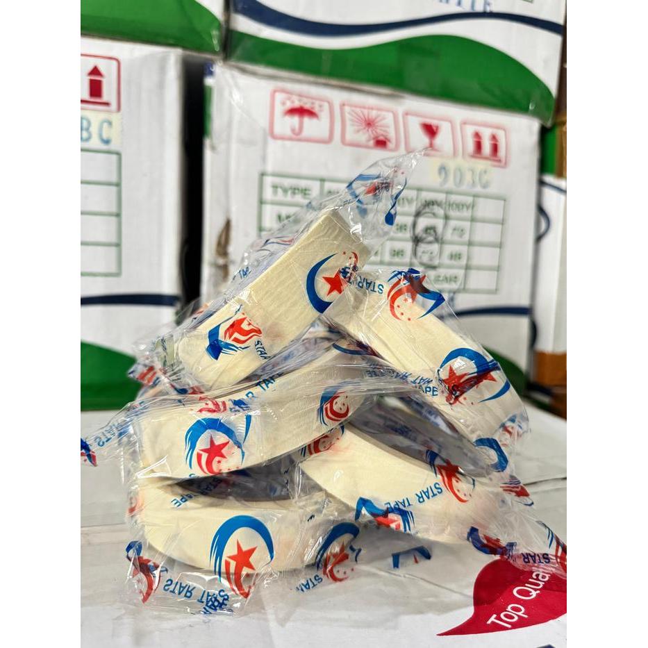 MASKING TAPE LAKBAN KERTAS STAR TAPE (PER DUS) plaster kertas