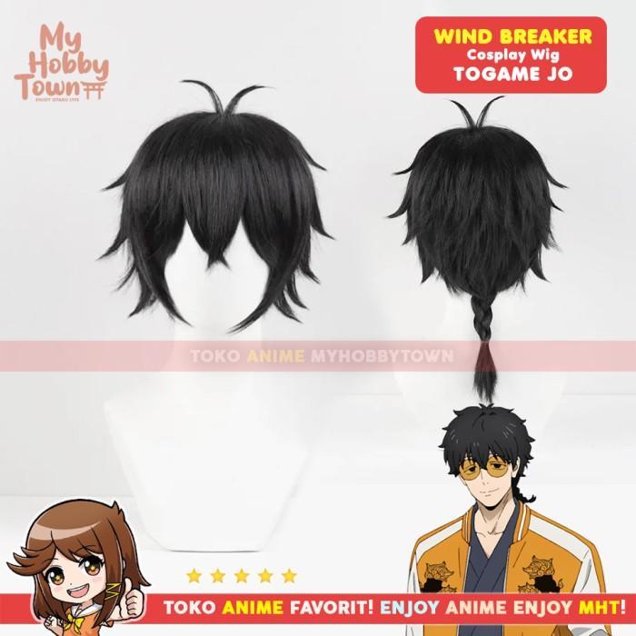 W Cosplay Anime Wind Breaker Togame Jo Rambut Palsu