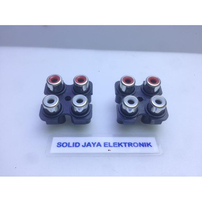 NEW Soket RCA 4 Pin - Contra RCA 4 Pin - Terminal RCA 4 Pin