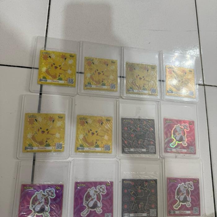 STIKER TARO KOLABORASI POKEMON Pikachu , Umbreon , Mewtwo