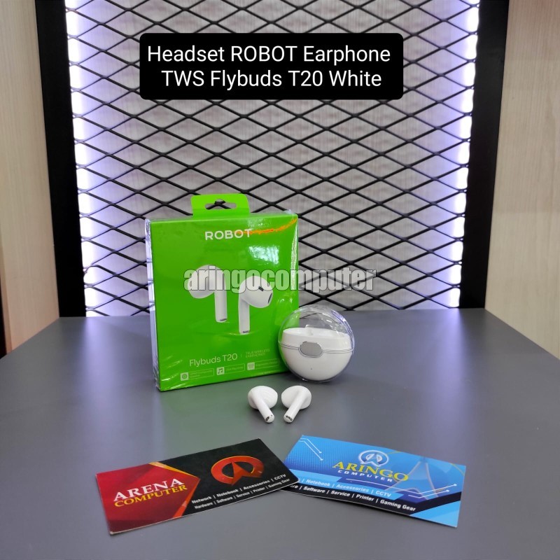 ROBOT T20 Earphone TWS Flybuds White