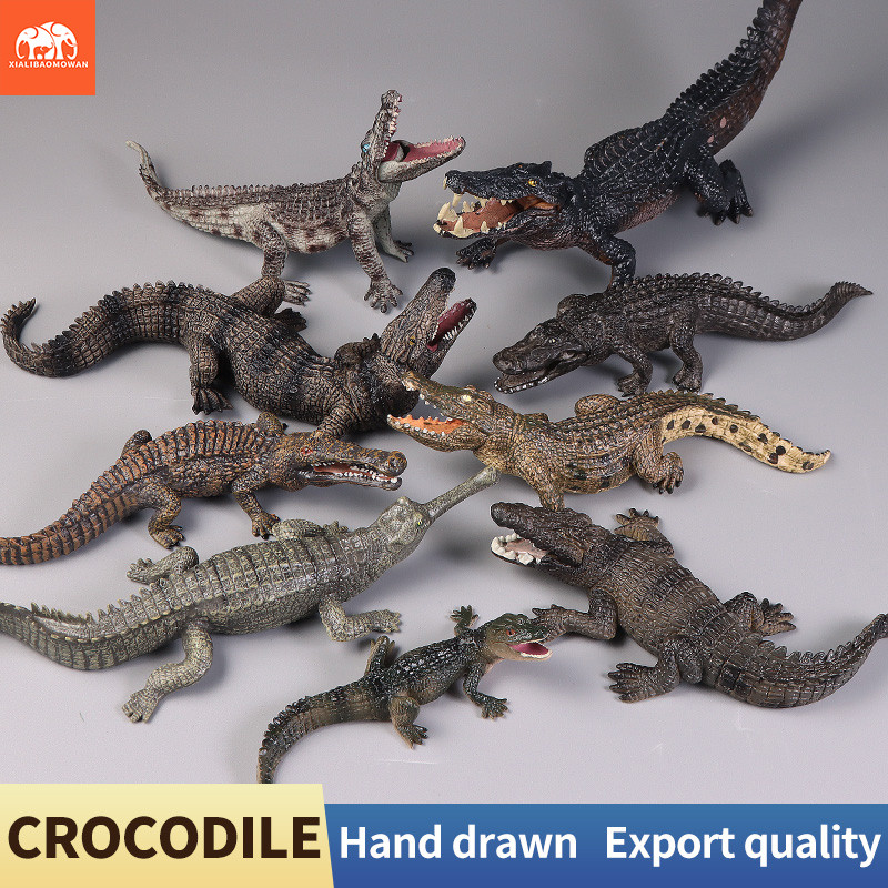 Nile Crocodile Alligator Sinensis Emperor Crocodile Wild Animal Model Action Figures PVC Educational