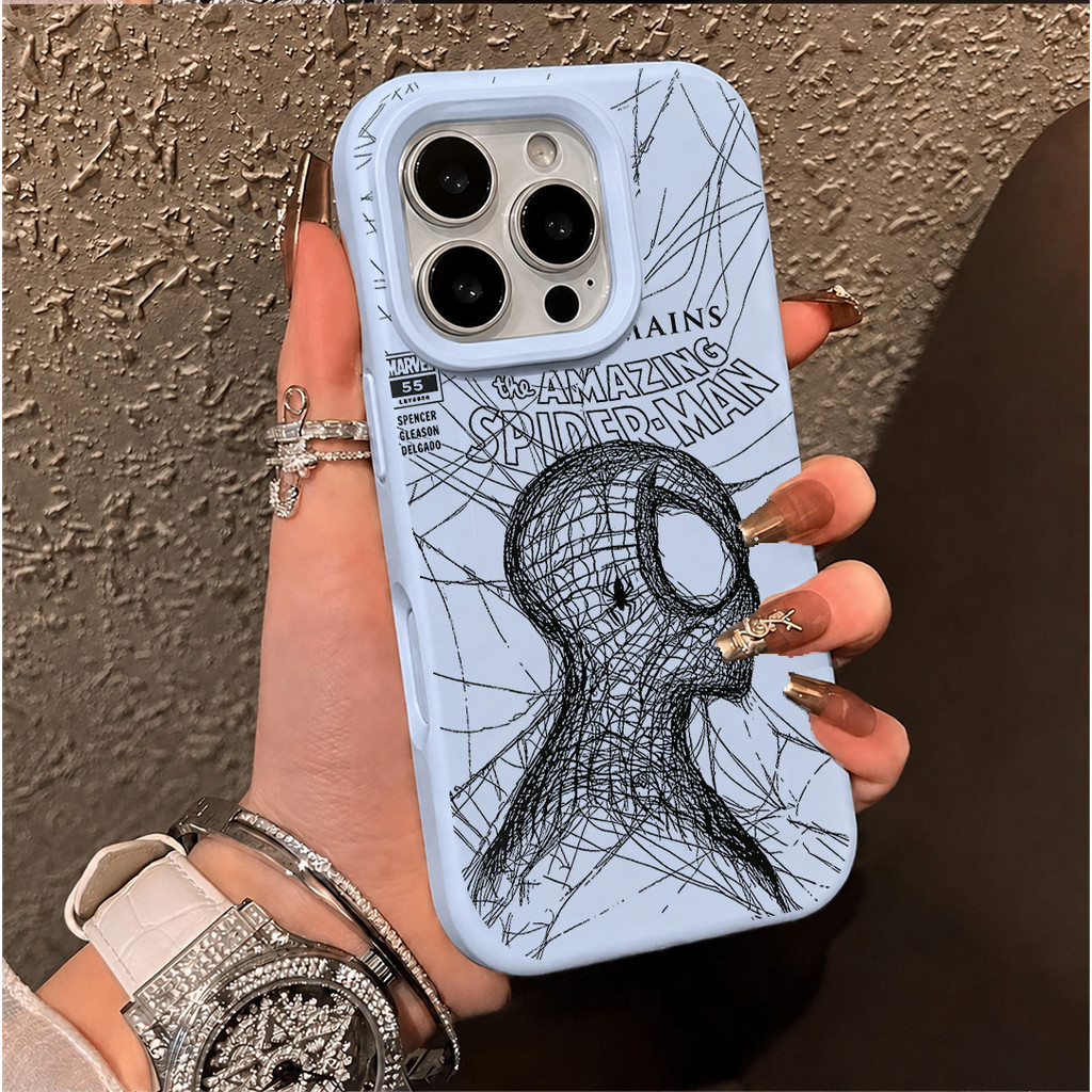 Spiderman Silikon Cair Case Redmi Poco C85 C71 Xiaomi 15T Pro 15 15C Redmi 15C 1513C C65 A5 Note 14 