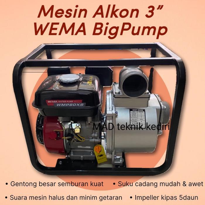 Terlaris Mesin Pompa air Sawah 3 inch Weima WEMA WMP80XB gentong besar Alkon Waterpump 3” WEMA bigpu