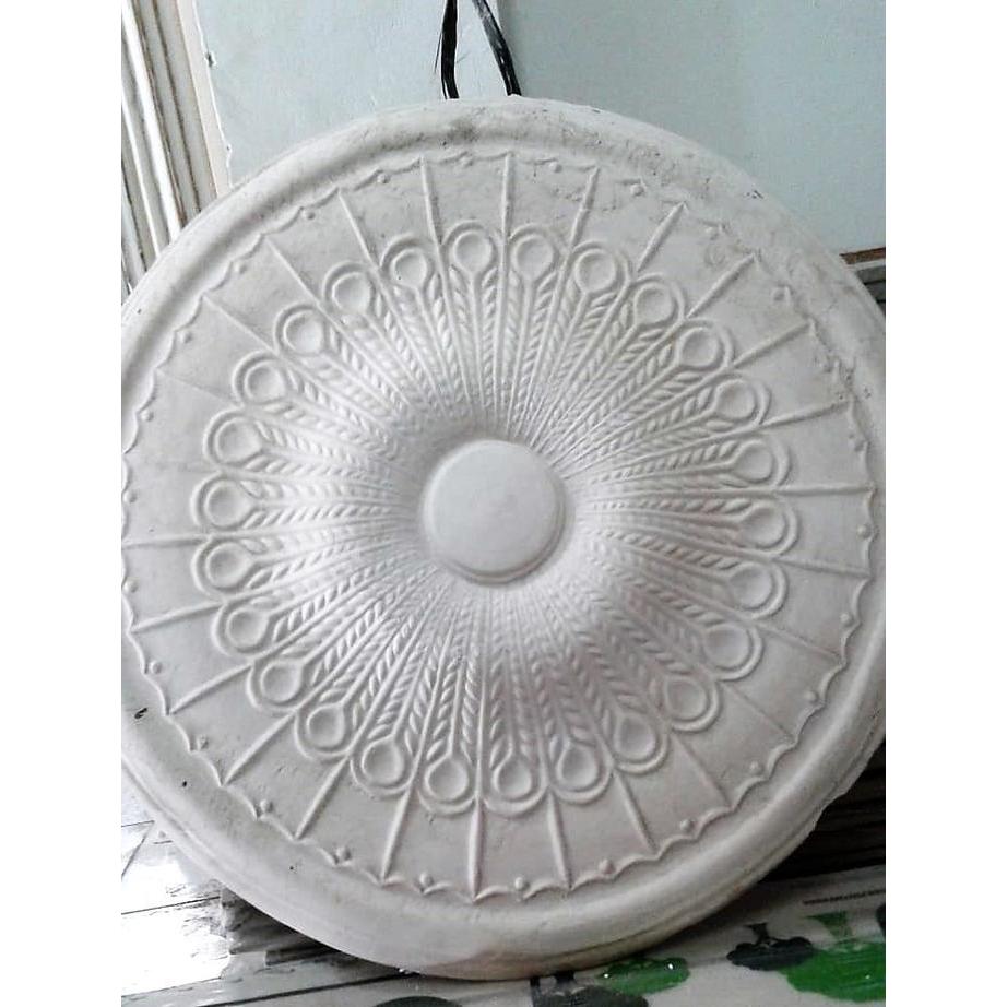 kembang lampu gypsum model merak centerpiece senterpis