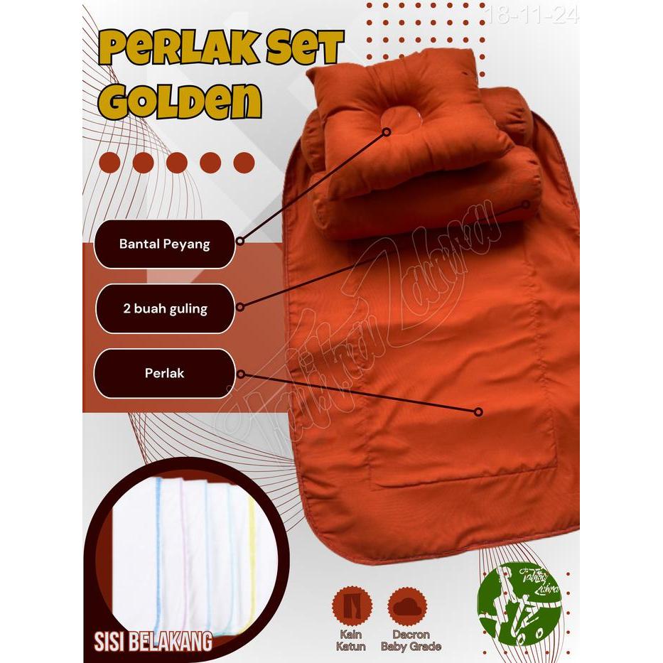 Perlak Bayi Waterproof Matras Perlak Set 4In1 / Set Guling Bantal Bayi Perlak Bayi Praktis