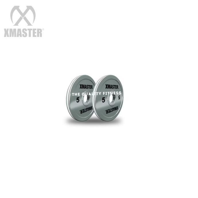 Weight Plate Set Chrome Steel Change Barbel Dumbell Fitnes Gym XMASTER - 5Kg Sepasang