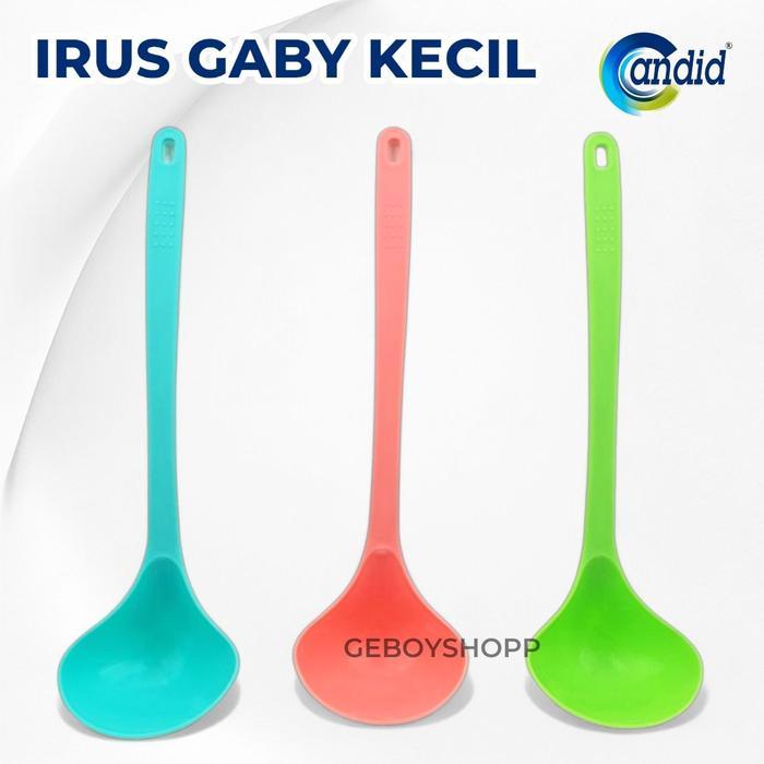[Paket 12Pcs] Candid Irus Gaby Kecil / Centong Sayur / Sendok Sup Plastik Foodgrade Pp5