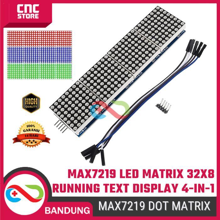 Promo Max7219 Led Dot Matrix Module 8X8 4-In-1 (32X8) Running Text Display Merah / Hijau / Biru