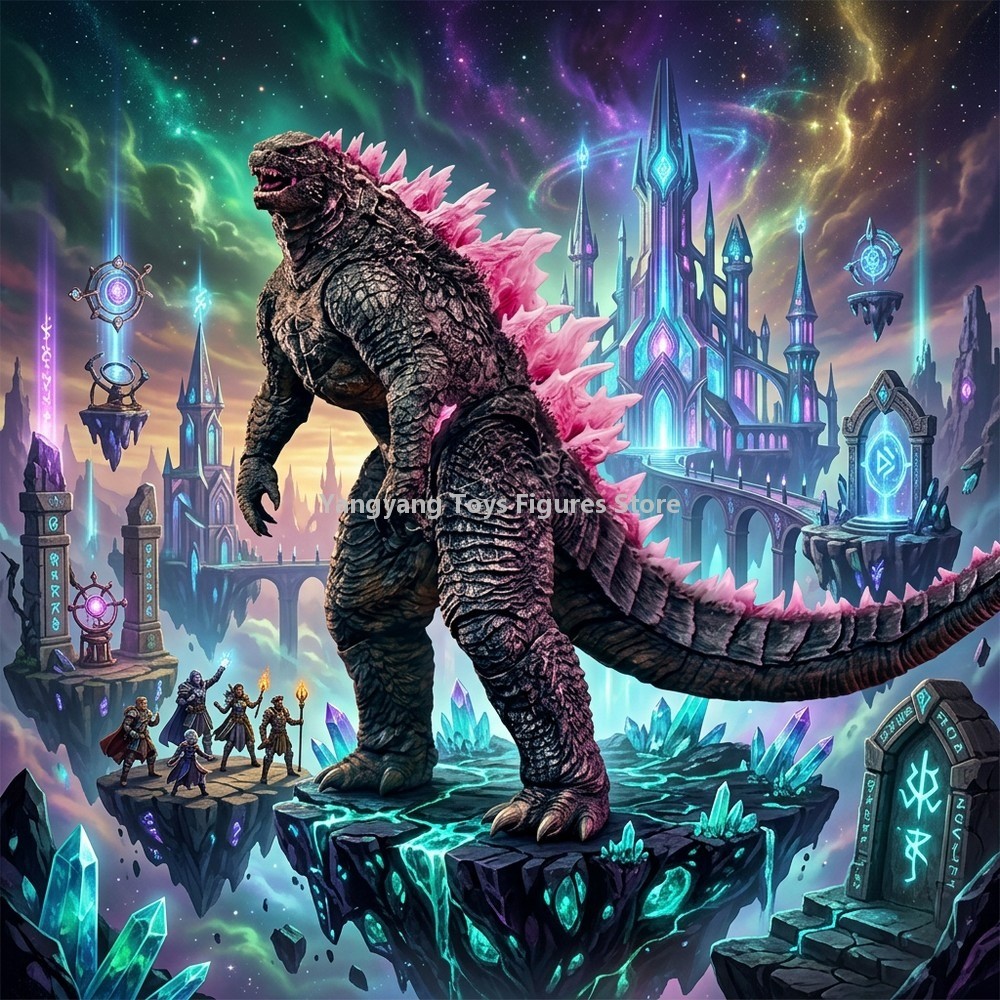 HIYA Godzilla x Kong: The New Empire Godzilla Evolved Pink Backed Action Figure Model Toy In Stock