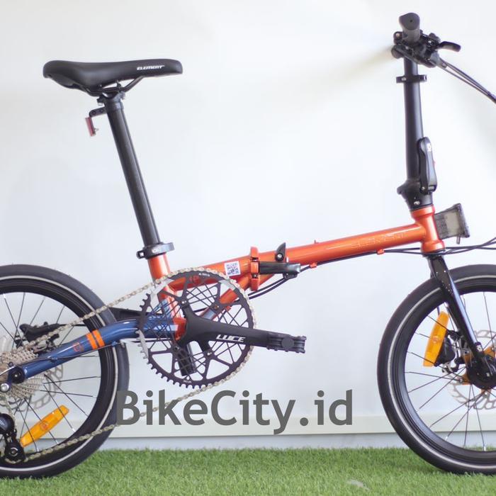 Sepeda Lipat ELEMENT TROY X10 X 10 Speed - 2021Orange Blue