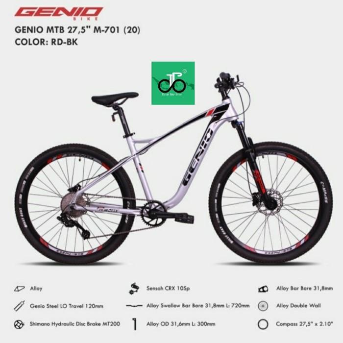 Sepeda MTB 27.5" Genio M701 (M-701) (Frame alloy, 10spd, rem hydrolic)