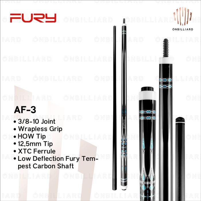 Fury Tempest Af Series Af-1 Af-2 Af-3 Af-4 Cue Stick Billiard Carbon Fiber Stik
