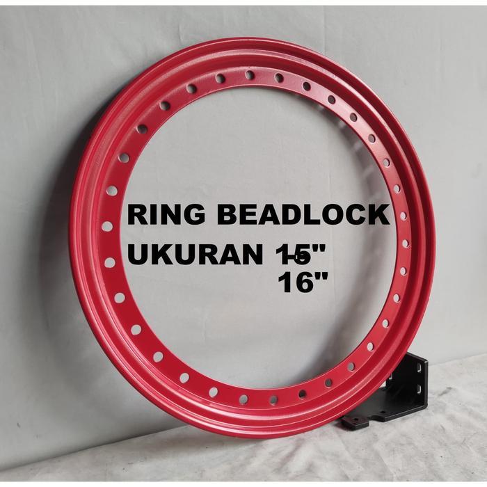 Ring Velg Beadlock Steel / Besi Ukuran 16 Inci Red / Merah ( Ring Beadlock 16 Red )