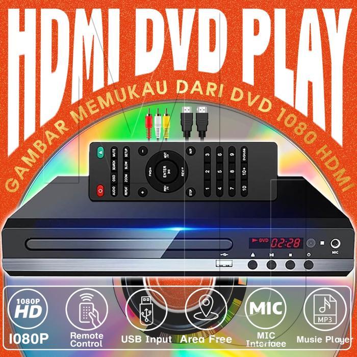 Dvd Media Player Hdmi 1080P Vcd Player Bonus Kabel Hdmi Pemutar Kaset Bisa Semua Kaset Dvd Player