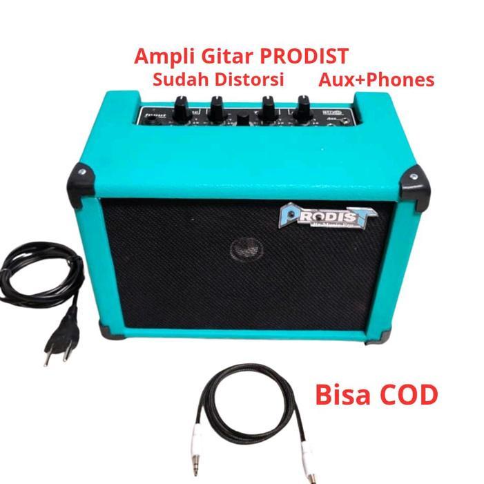 Ampli Gitar Listrik -Amplifier Gitar Mini 4 Inch Distorsi+Aux+Headphone