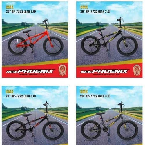 Sepeda BMX Ukuran 20 New Phoenix NP 7722 Ban 3.0 Jumbo Setir Oversize