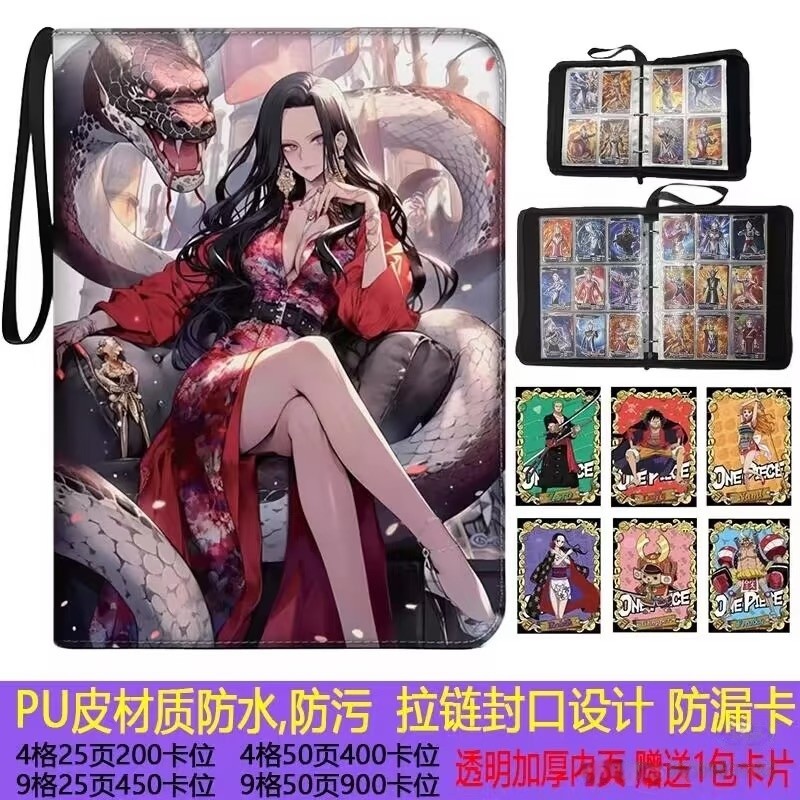 400900 Pockets Card Album Luffy Zorro Figure Card Storage Bag Large Capa Cards Storage Binder Tcg