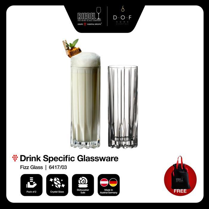 Gelas Riedel Bar Drink Specific Glassware Fizz Glass Pack Of 2 Pcs Gelas Kristal Premium Cocok Untuk