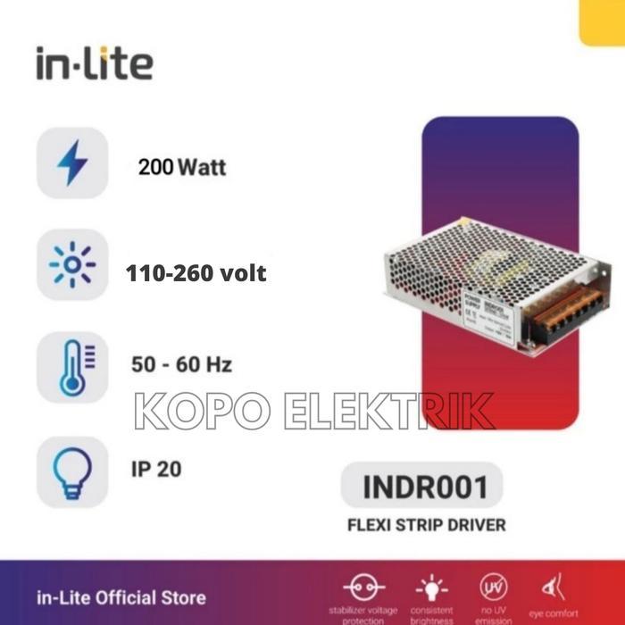Indr001 Power Supply Trafo Adaptor 16,6A 12V 200W Inlite
