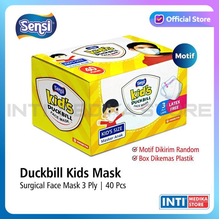 Sensi - Masker Anak Duckbill Earloop 3 Ply 3D Medis Surgical Mask Motif
