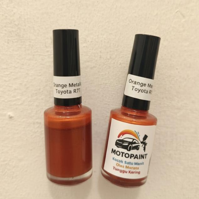 Motopaint Orange Metallic R71 Cat Oles Penghilang Baret Mobil Toyota Calya Dan Sigra Warna Oranye