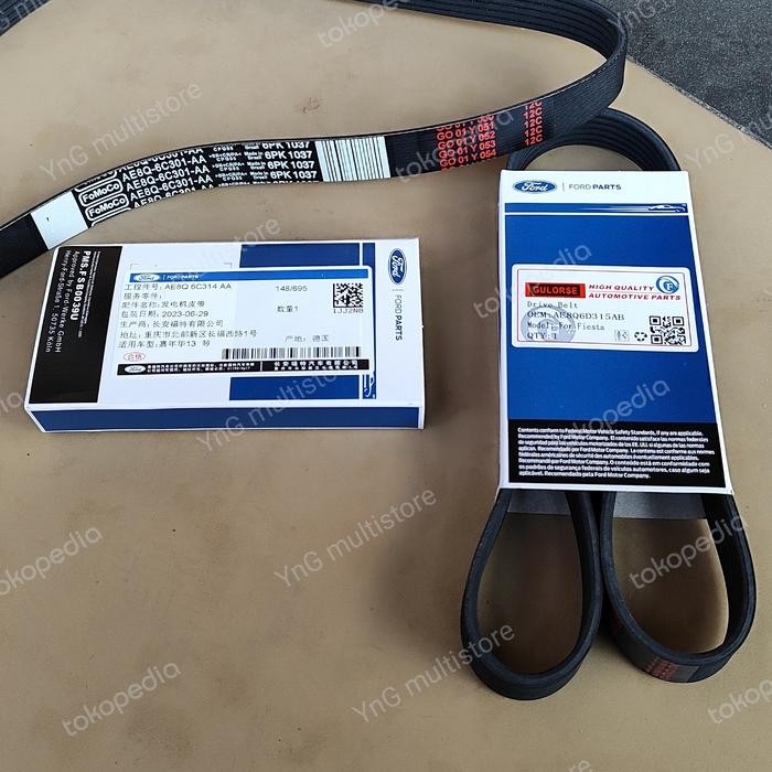 Fan belt Ford Fiesta Drive belt Ford Fiesta V-belt Ford Fiesta