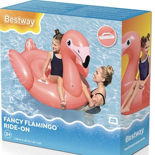 MURAH FANCY FLAMINGO RIDE ON FLOATIES BESTWAY 41525 PELAMPUNG RENANG ANAK PINK FLAMINGO