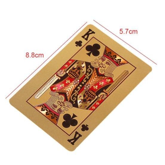 Kartu Remi Emas - Gold Golden Poker Waterproof Playing Card Set Kode 1176