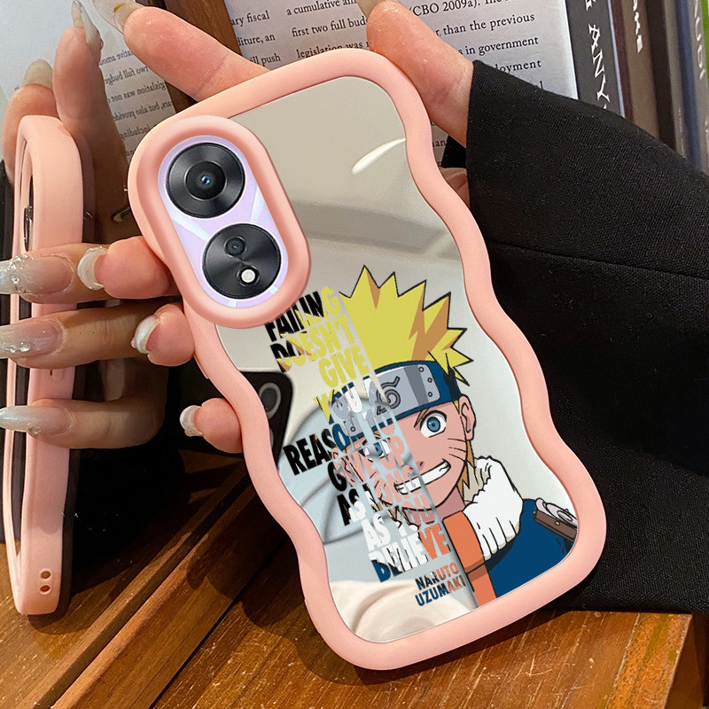 Casing Untuk OPPO A78 Case Casing HP Pola Anime Pria Kesing Kasing Macaron Mirror Cesing Silikon Sof