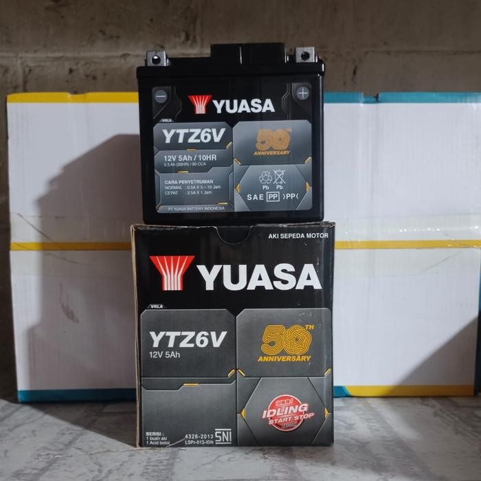 Aki Ytz6V Aki Yuasa Ytz-6V Accu Yuasa Ytz6V/ Ytz-6V/Ytz6-V Vario 125Fi