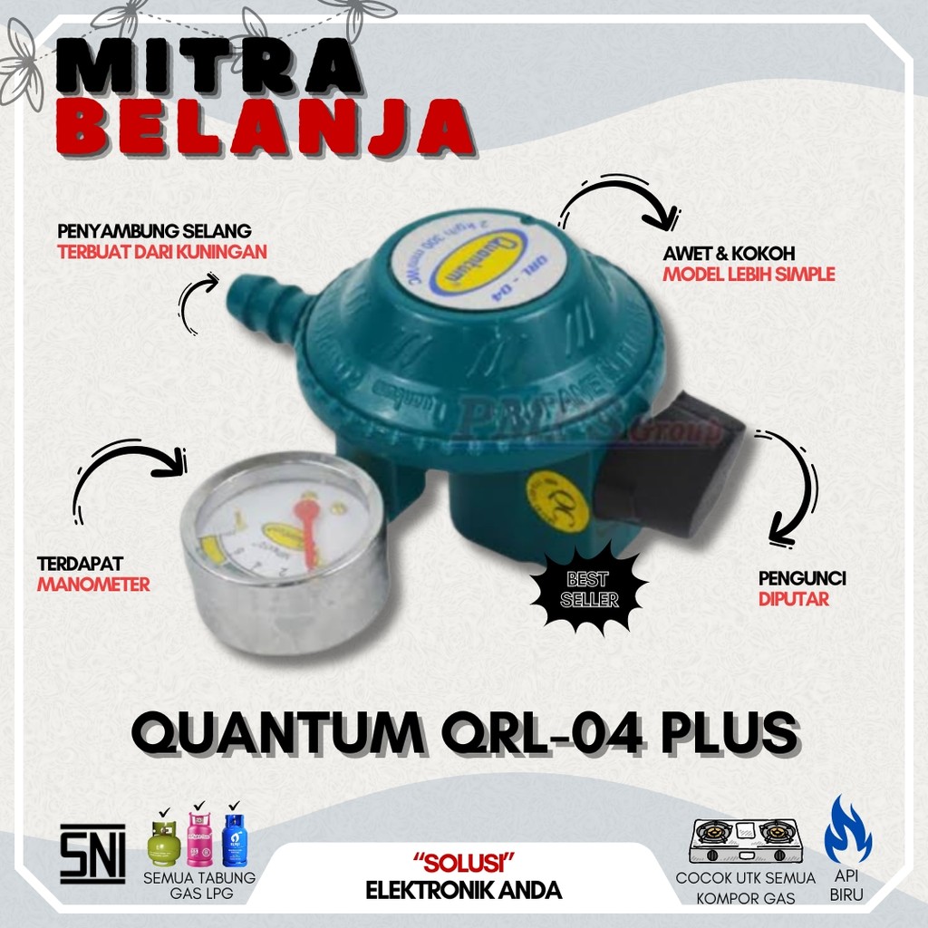 Regulator Gas Quantum QRL-03 / Regulator Gas Quantum QRL-14 / Kepala Gas Regulator Quantum