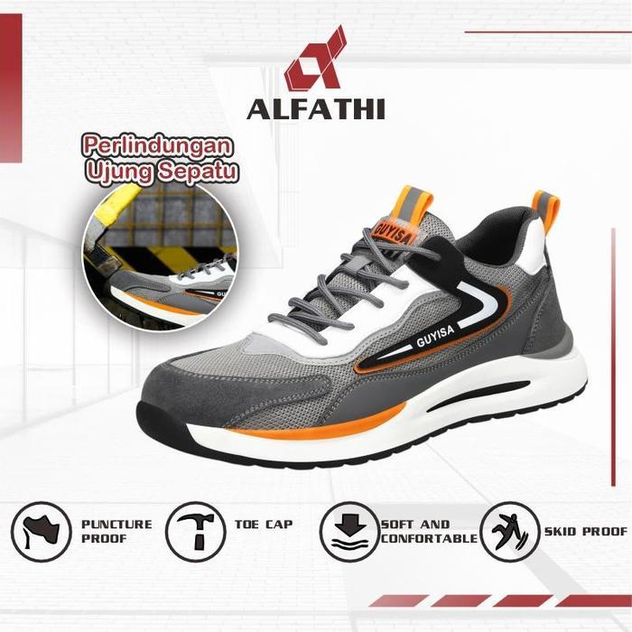 gjah AlFathi Sepatu Safety Ori BY Guyisa Cygnus Grey Re