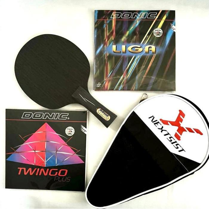 RAKET TENIS MEJA DONIC BLACK DEVIL KOMBINASI KARET SET