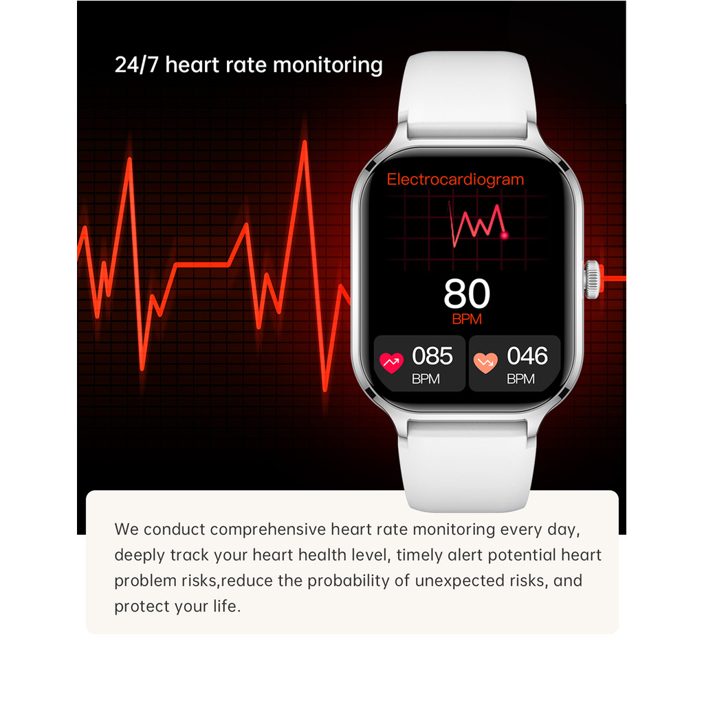 YTOM SmartWatch 2.01 inch hryfine Smart Watch For Men Women Gift Full Touch Screen Sports Fitness Wa