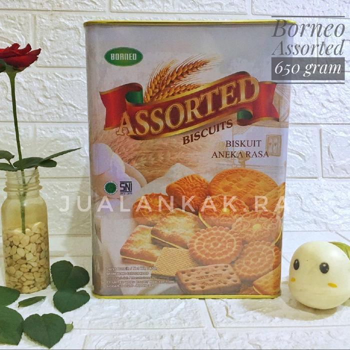 Biskuit Kaleng Borneo Assorted UBM 650 gram