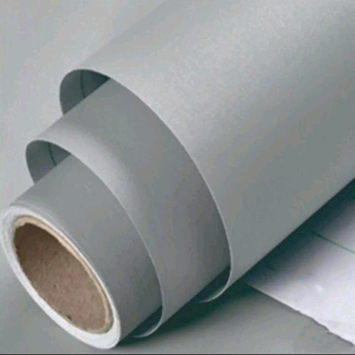 Wallpaper Dinding Sticker Dinding Warna Abu-abu Polos
