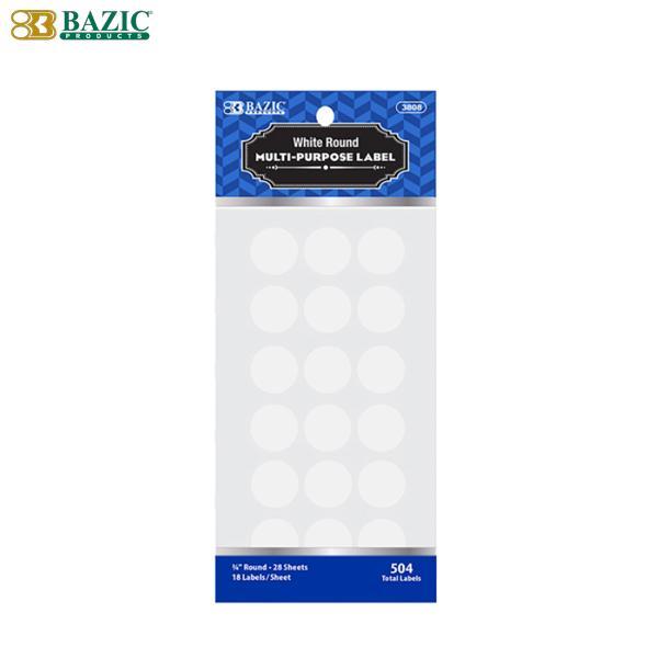 Bazic White Round Labels No.116 - Label Sticker