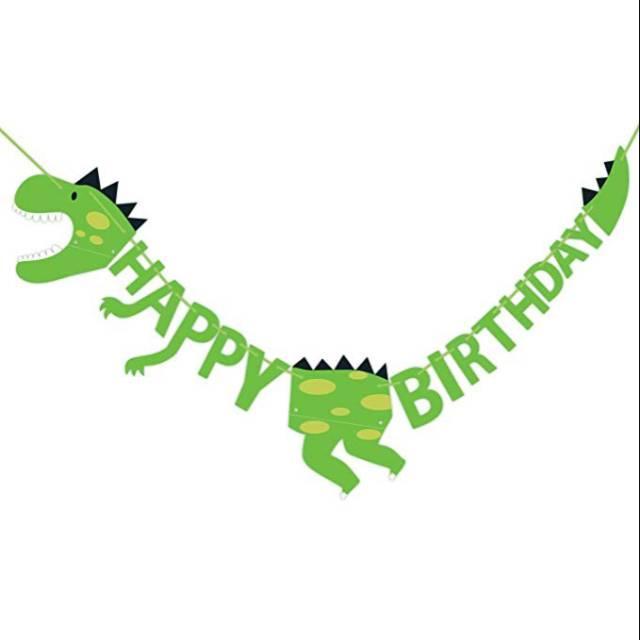 Banner Dino Happy Birthday