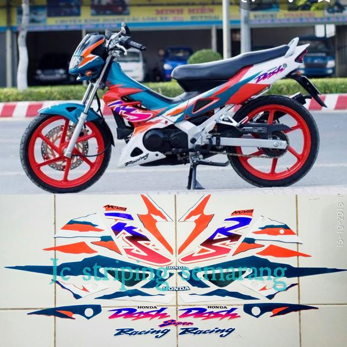 Striping Nova Dash Hijau Oren