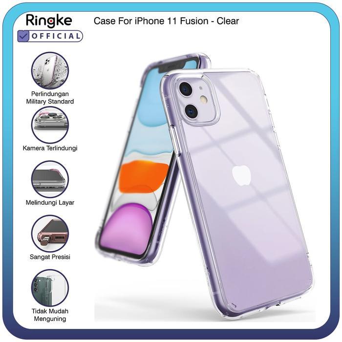 Sale Ringke Casing Compatible For Iphone 11 Fusion Clear Bening Case No Yellowing Tipis Softcase