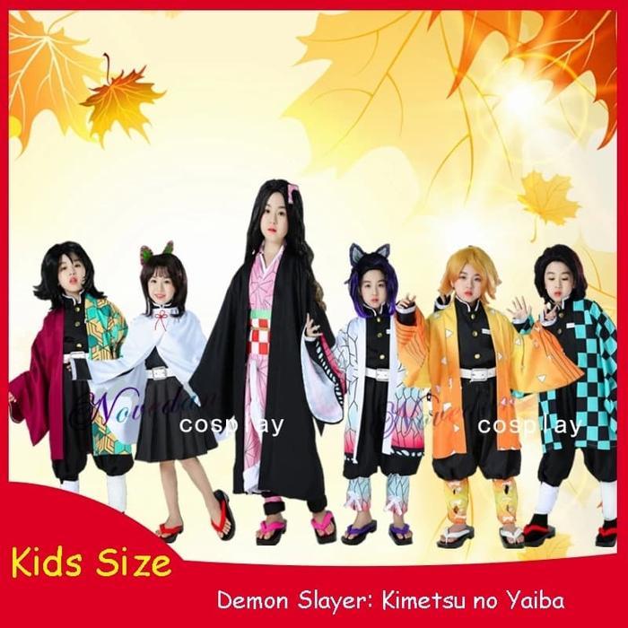 SALE KOSTUM KIMETSU NO YAIBA ANAK NEZUKO COSTUME TANJIRO ZENITSU GIYUU