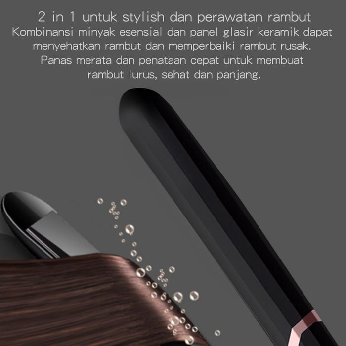 Didi- [Cod] Han River Catokan Rambut Profesional 2-In-1 - Sisir Straightener & Curly Elektrik, Alat