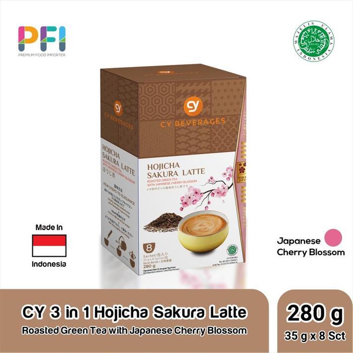 Cy Hojicha Sakura Latte Roasted Matcha Latte 8S