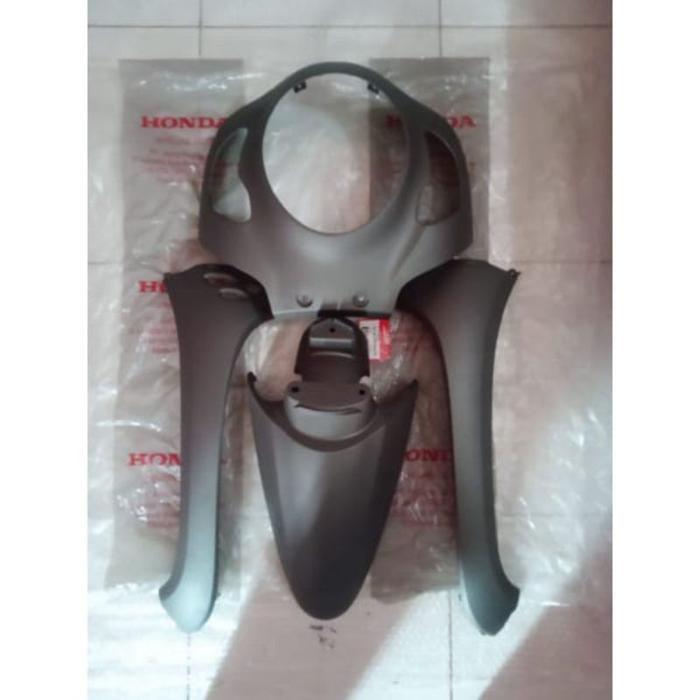 Fulset cover body depan Scoopy stylish brown matte 2021 2023 Esp k2f