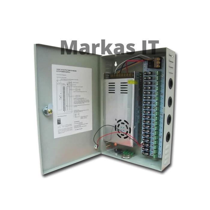 Power Supply 12V 30A + Box (Cctv Power Supply)