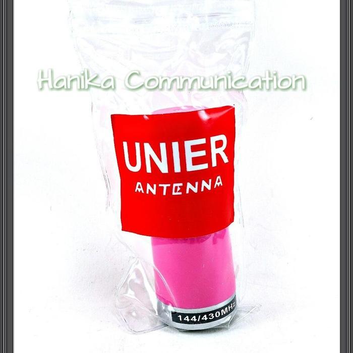 Unier Antena Radio Rig Mobil Pelor Dualband Pink Merah Muda Pendek
