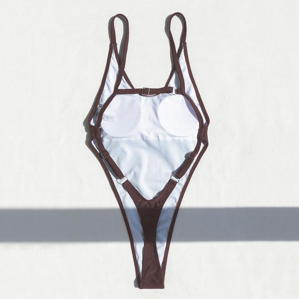 Sexy Backless String Mini Micro Thong Women Swimwear One Piece Swimsuit Female Monokini High Leg Cut