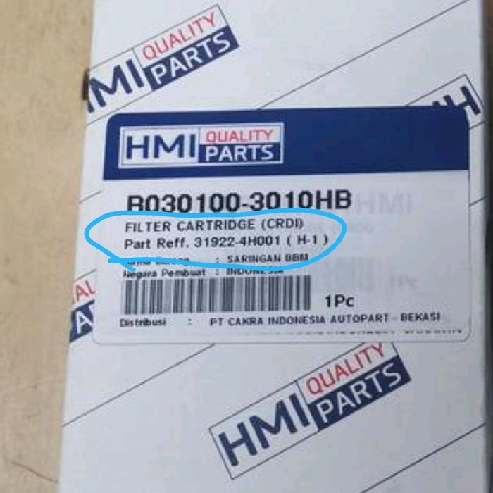 Baru Filter Solar Kecil Hyundai H1 No Part 31922-4H001, Persamaan Nomor Dari B030100-3010Hb. Ori